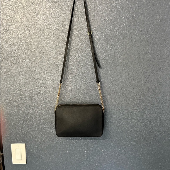 Michael Kors Black Crossbody with Gold Accents - Picture 7 of 11